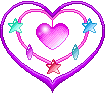 Gif animé coeur étoiles